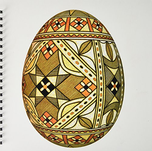 3dRose db_43240_2 Dyed Pysanky Easter Egg Memory Book, 12 by 12"