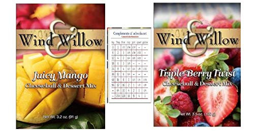 Wind   Willow Fruity Sweet Dessert Mix Combo  Triple Berry Twist and Mango