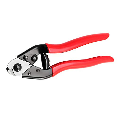 QWORK Cable Cutter  Stainless Steel Wire Rope Cutter  for cutting steel wire which up to 5-32   Multi-function Bicycle Accessories Repair Tool