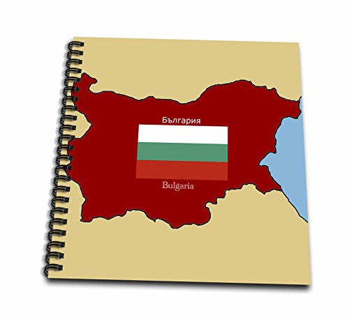 3dRose db_37580_2 The map and flag of Bulgaria with Bulgaria printed in English and Bulgarian.-Memory Book, 12 by 12"