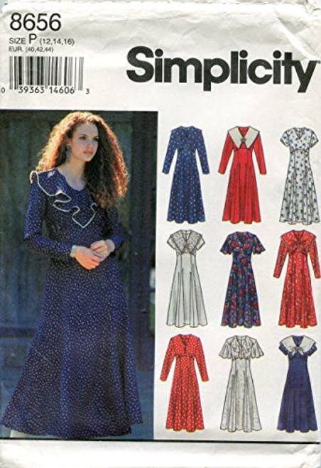 Simplicity Pattern 8656 Misses  Dress  Size P 12-14-16