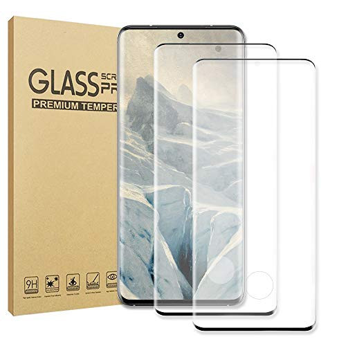 2 Pack  Screen Protector for Samsung Galaxy S20 Ultra 6-9   Tempered Glass 9H Hardness 3D Full Coverage HD Fingerprint Unlock Protective Film for S20 Ultra