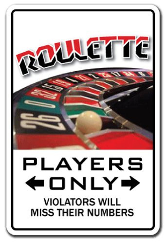 Roulette Player Sign Parking Wheel Gambler Gamble las Vegas Casino   Indoor-Outdoor   14  Tall