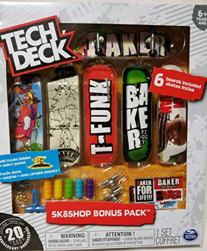 Tech Deck Baker Skateboards Sk8shop Bonus Pack 20th Anniversary 2018