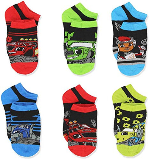 Blaze and the Monster Machines Little Boys 6 pack Socks Shoe  7-10 Sock 4-6  Black-Multi Blaze and the Monster Machines Little Boys 6 pack Socks Shoe  7-10 Sock 4-6  Black-Multi