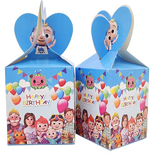 16pcs Cocomelons family party offers popular video game candy gift boxes  disposable candy gift boxes  Cocomelons birthday party supplies decorations  children s birthday party snack boxes