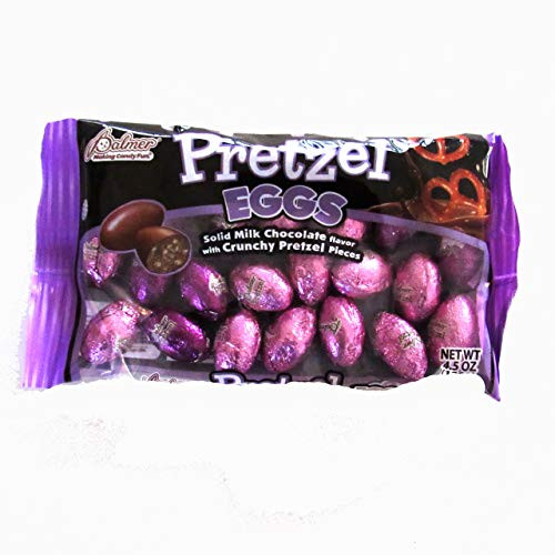 Palmer 1 bag Easter Pretzel Eggs - Solid Milk Chocolate Flavor with Crunchy Pretzel Pieces - 4-5 oz - 128 g Palmer 1 bag Easter Pretzel Eggs - Solid Milk Chocolate Flavor with Crunchy Pretzel Pieces - 4-5 oz - 128 g