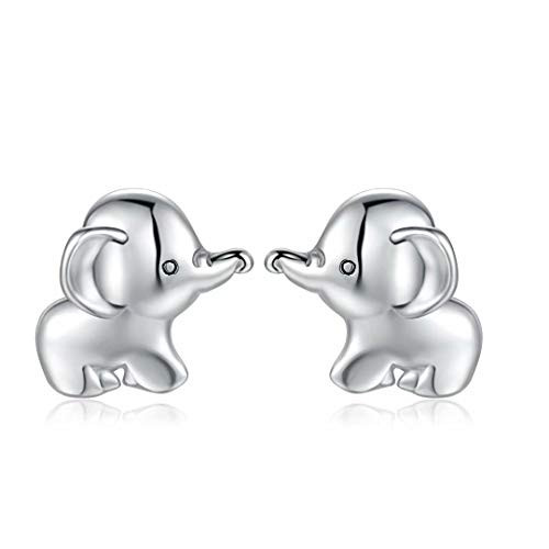 Presentski Animal Elephant Stud Earrings 925 Sterling Silver Ear Studs Earrings For Kid Girl Women Christmas Jewelry Gift Presentski Animal Elephant Stud Earrings 925 Sterling Silver Ear Studs Earrings For Kid Girl Women Christmas Jewelry Gift
