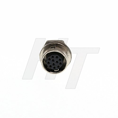 HangTon Panel Mount Metal Connector Circular Push Pull Electrical Industrial Socket 12 Pin  Female