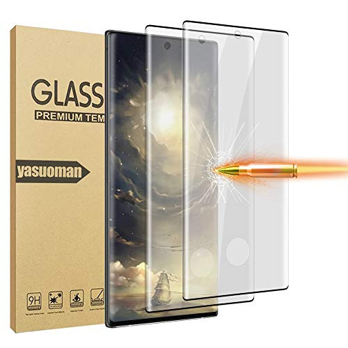 GBBC Tempered Glass Screen Protector for Samsung Galaxy Note 10 Plus  2 Pack 3D Full Coverage Support Fingerprint Sensor HD Clear Screen Protector for Galaxy Note 10 Plus-Note 10 6-8 inch