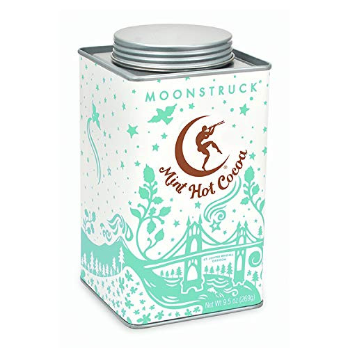 Moonstruck Chocolate Mayan Hot Cocoa Mix Minty Milk Chocolate Mint  9-5 oz Tin