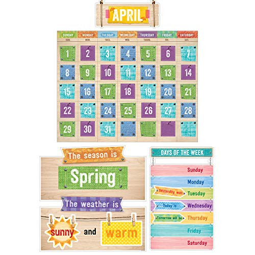 Creative Teaching Press Upcycle Style Calendar Set Bulletin Board 7061 Multi