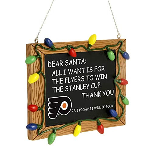 NHL Philadelphia Flyers Team Logo Holiday Christmas Resin Chalkboard OrnamentTeam Logo Holiday Christmas Resin Chalkboard Ornament  Team Color  One Size
