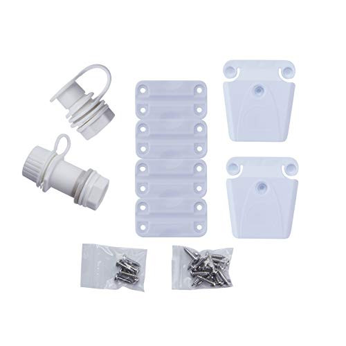GETIT Igloo Cooler Replacement Parts Kit for Ice Chest Plastic Hinges Drain Plug Latches and Latch Posts