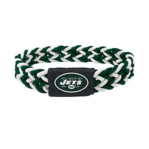 aminco NFL New York Jets Dual Color Braided Elastic Bracelet