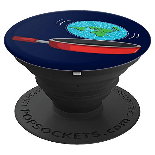 Flat Earth Believer Society Pancake PopSockets Grip and Stand for Phones and Tablets Flat Earth Believer Society Pancake PopSockets Grip and Stand for Phones and Tablets