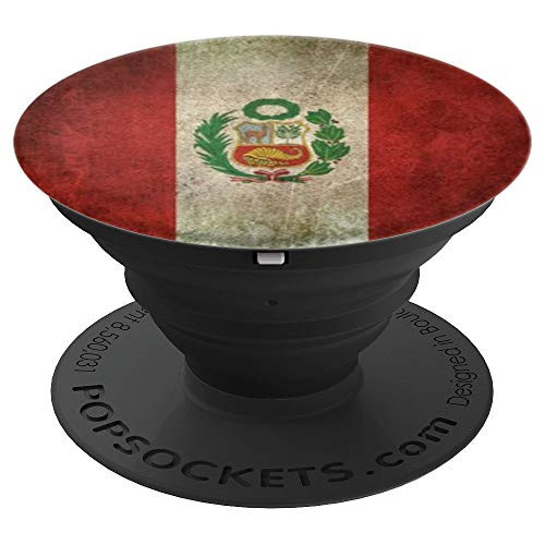Vintage Peru Peru Flag Souvenir Gift Men Women PopSockets Grip and Stand for Phones and Tablets