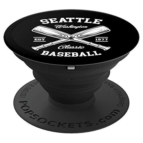 Seattle Baseball  Classic Vintage Washington Retro Fans Gift PopSockets Grip and Stand for Phones and Tablets
