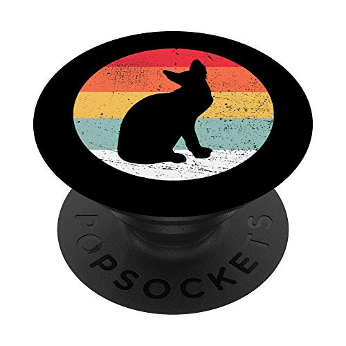 Sphynx Cat Retro Sunset Black Gift For Hairless Cat Lovers PopSockets Grip and Stand for Phones and Tablets