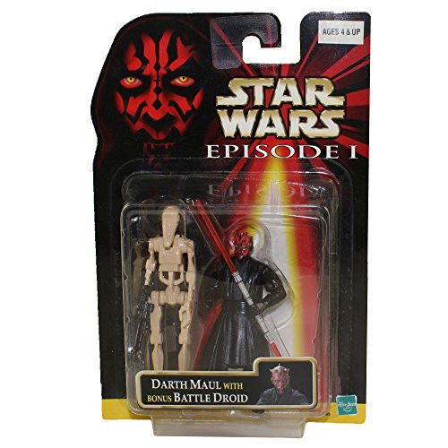 Star Wars Episode I Darth Maul (Jedi Duel) with Bonus Battle Droid Two Figure Pack - International Version