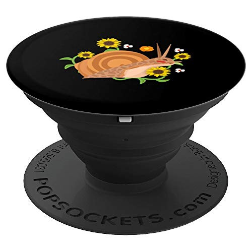 Floral Snail Sunflowers Slug Gift Snail PopSockets Grip and Stand for Phones and Tablets