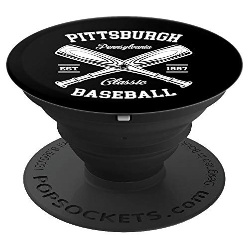 Pittsburgh Baseball  Classic Vintage Pennsylvania Retro Gift PopSockets Grip and Stand for Phones and Tablets