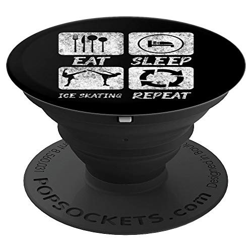 Eat Sleep Ice Skating Repeat Ice Skater Gift Figure Skating PopSockets Grip and Stand for Phones and Tablets