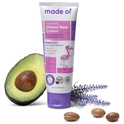Organic Diaper Rash Cream by MADE OF NSF Organic Baby Diaper Cream with Avocado Oil Argan Oil Fragrance Free 3-4oz Zinc Oxide Ointment and Butt Paste for Sensitive Skin Eczema Rash Organic Diaper Rash Cream by MADE OF NSF Organic Baby Diaper Cream with Avocado Oil Argan Oil Fragrance Free 3-4oz Zinc Oxide Ointment and Butt Paste for Sensitive Skin Eczema Rash