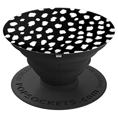 Black and White Polka Dot Spots PopSockets Grip and Stand for Phones and Tablets