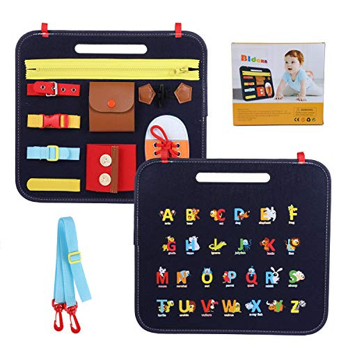 Bldaxn Busy Board for Toddler Sensory Toys Montessori Basic Skills Activity Board for Fine Motor and Dressing Skills Preschool Educational Learning Toys for 1 2 3 4 Year-Old Boys Girls Travel Toy Bldaxn Busy Board for Toddler Sensory Toys Montessori Basic Skills Activity Board for Fine Motor and Dressing Skills Preschool Educational Learning Toys for 1 2 3 4 Year-Old Boys Girls Travel Toy