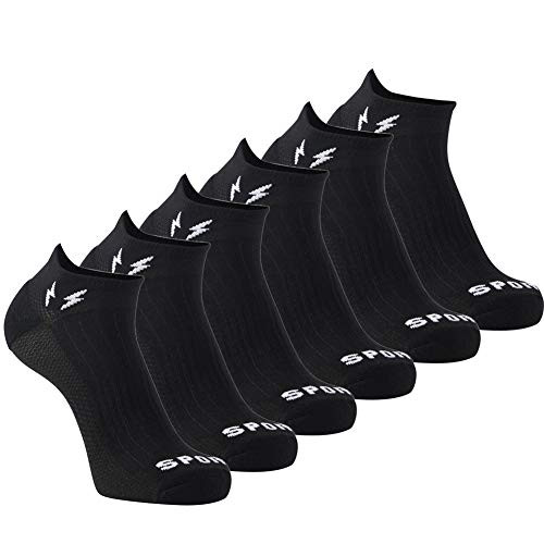 Running Ankle Socks  Three street Men Dri Fit Cooldry Seamless Toe Hiking Low Cut Socks  Moisture Wicking Sports Outdoor Socks Small Black 6 Pairs
