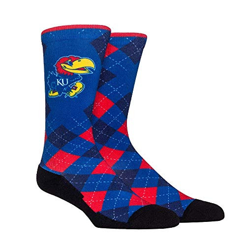 NCAA Super Premium College Fan Socks L-XL Kansas Jayhawks - Argyle NCAA Super Premium College Fan Socks L-XL Kansas Jayhawks - Argyle