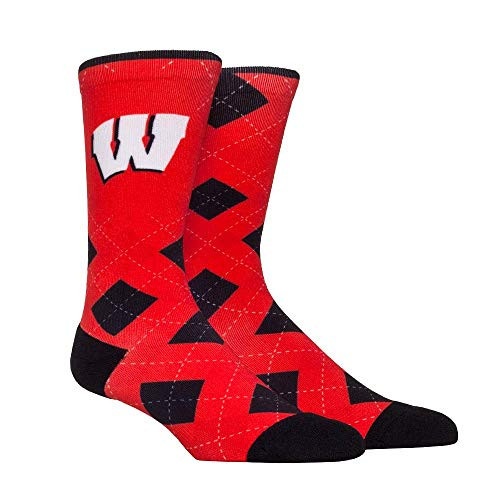 NCAA Super Premium College Fan Socks L-XL Wisconsin Badgers - Argyle NCAA Super Premium College Fan Socks L-XL Wisconsin Badgers - Argyle
