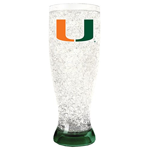 NCAA Miami Hurricanes 16oz Crystal Freezer Pilsner