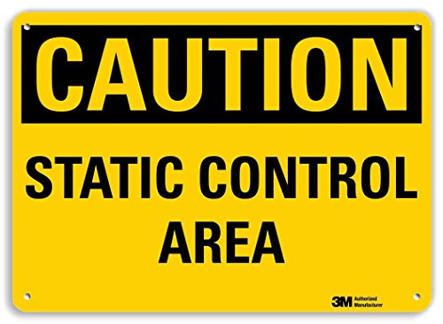 SmartSign Caution - Static Control Area Sign 10 x 14 3M Reflective Aluminum SmartSign Caution - Static Control Area Sign 10 x 14 3M Reflective Aluminum