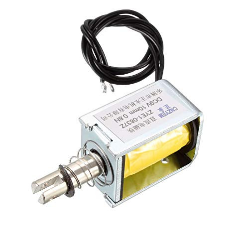 uxcell DC Push Pull Type Solenoid Electromagnet  DC9V 0-8N 10mm  Open Frame Type  Linear Motion