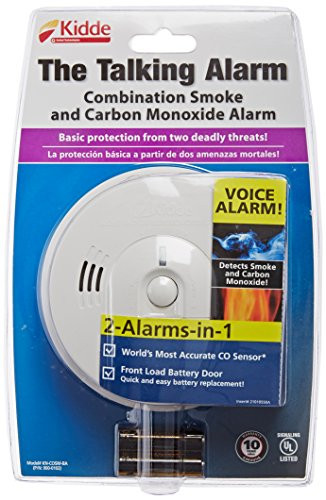 Kidde 408-900-0102-02 KN-COSM-B Battery-Operated Combination Carbon Monoxide and Smoke Alarm with Talking Alarm