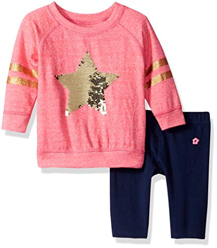 Limited Too Baby Girl s 2 Piece Grindle French Terry Top and Legging Set Pants  Stars Multi Color  12M