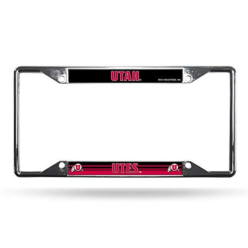 NCAA Rico Industries Easy View Chrome License Plate Frame  Utah Utes