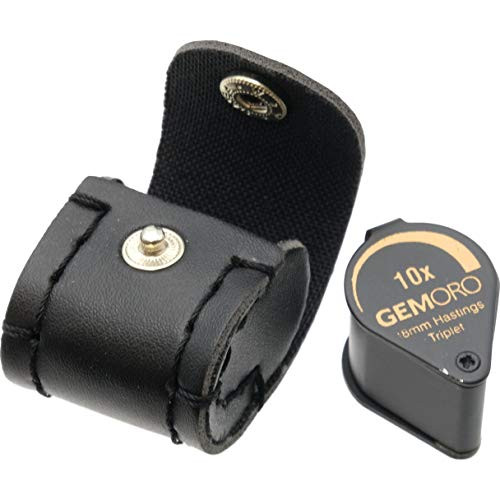 10X GemOro Black Hastings Triplet Jewelers Loupe 18mm