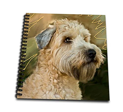 3dRose db48081 Soft Coated Wheaten Terrier Portrait Drawing Book  8 by 8