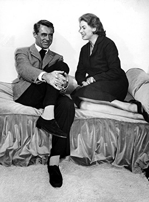 Cary Grant and Ingrid Bergman smiling on a sofa Photo Print 8 x 10 Cary Grant and Ingrid Bergman smiling on a sofa Photo Print 8 x 10