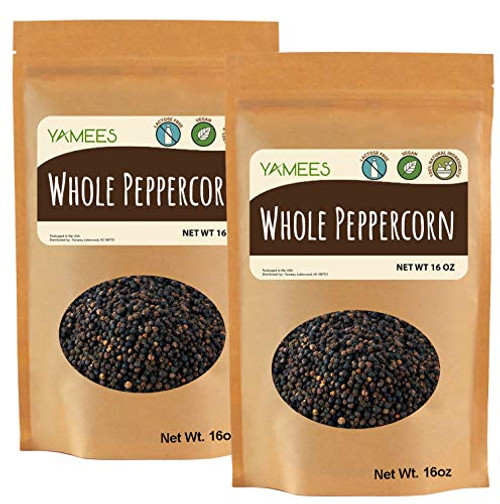 Yamees Peppercorns - Black Peppercorns - Bulk Spices - 2 Pack of 1 Pound Each - BULK Yamees Peppercorns - Black Peppercorns - Bulk Spices - 2 Pack of 1 Pound Each - BULK