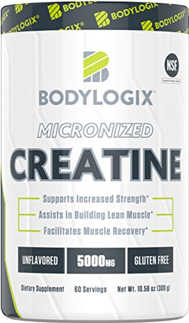 Bodylogix Micronized Creatine Monohydrate Powder NSF Certified Unflavored 300g Bodylogix Micronized Creatine Monohydrate Powder NSF Certified Unflavored 300g