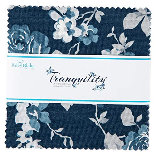 Gerri Robinson Tranquility 5  Stacker 42 5-inch Squares Charm Pack Riley Blake Designs 5-9600-42