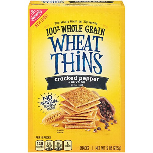 Wheat Thins Cracked Pepper   Olive Oil Crackers  9 Ounce Pack of 6