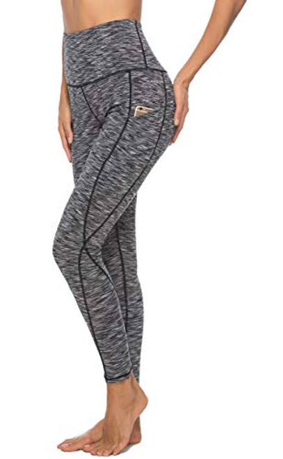 SERHOM Yoga Pants  High Waist Tummy Control Workout Women Yoga Leggings with Pockets S