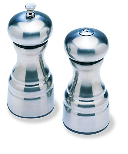 Olde Thompson 5-75  Normandy - Pepper mill and salt shaker set - Brushed nickel plated
