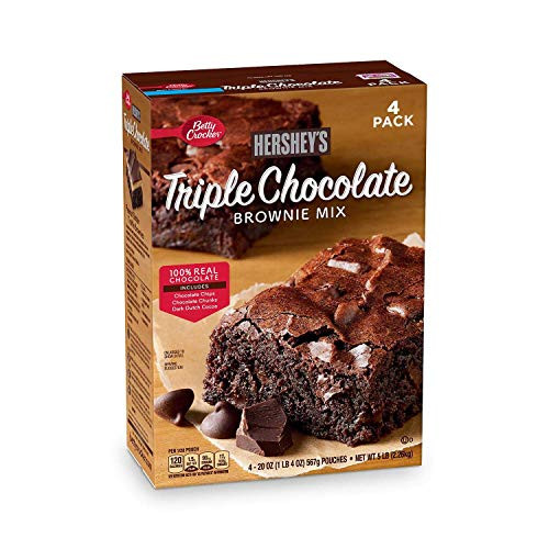Betty Crocker s Hershey s Triple Chocolate Brownie Mix 20 oz- ea-  4 pk-
