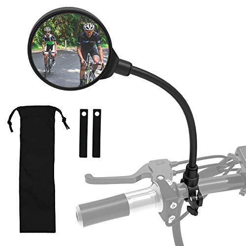 Royor Wide Angle Bike Mirror  360° Adjustable Rotatable Bicycle Mirror  Bicycle Mirrors for Handlebars  Bike Mirror Handlebar Mount for Electric Bike  Mountain Bike and Road Bike